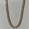 Collier chaîne de tennis baguette pour hommes, chaîne cubaine, ras du cou en diamant scintillant, collier glacé 2022187j