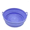Baking Tools Foldable Air Fryer Silicone Basket Airfryer Oven Tray Mold Pizza Fried Chicken Reusable Pan Accessories