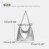 Schoudertassen Koreaanse Casual obos Tassen voor dames Luxe Designer andbags en portemonnees 2023 Nieuw in Sliver PU Oil Wax Leater Onderarm Soulderqwertyui45