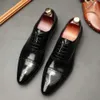 Oxford Dress Wedding Best Man Shoe Handmade Genuine Leather Office Formal Designer Shoes for Men Black Brown