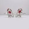 Boucles d'oreilles CAOSHI charmant à la mode avec zircone brillante élégant couleur argent clous d'oreilles dame accessoires portables quotidiens bijoux