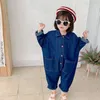 MILANCEL Kids Overalls Denim Girls Clothes Spring Boys Jumpsuits Loose Style Girls Playsuit 240127