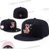 2024 Men's Baseball Fitted Hats Black Atlanta Peachtree Sport Full Closed Designer Caps Sakura Angeles Baseball Cap Chapeau Ed World Series Jan30-03