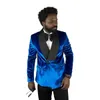 Tuxedos de mariage en velours à un bouton, ensemble 2 pièces coupe cintrée pour hommes, blazer à revers châle, costume formel avec veste et pantalon