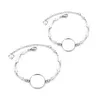Charm Bracelets 5pcs 12/14/16/18/20mm Trendy High Quality Stainless Steel Gemstone Bottom Tray Cross Bracelet For Women Couple Jewelry Gifts