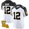 Hommes New''Orleans''Saints''Alvin Kamara Derek Carr Chris Olave Blanc/Noir 2023 F.U.S.E.Maillot cousu Vapor Legacy 1987