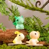 21 peças figuras de dinossauro em miniatura resina dinossauros fofos estatuetas em miniatura animais modelo jardim de fadas ornamento de paisagem de musgo em miniatura para casa