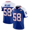 Мужские кроссовки Buffalo''Bills''Josh Allen Stefon Diggs Von Miller Blue/White 2023 F.U.S.E.Прошитое футбольное джерси ограниченной серии Vapor Untouchable к 75-летию Throwback Vapor Untouchable