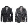 Men Casual Coat Plus Size 4XL Spring Slim Fit Blazer Jacket Leisure Mens Brand Denim Suit Outerwear Jean MY253 240124