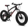 Brochettes Wolf's Fang Bicycle 2.0 * 4,0 "de large pneu de large Fat Snow Mou vélo femmes enfants 21 vitesse amortissement