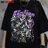 Homens camisetas Jojo Bizarre Adventure Camiseta Japão Anime Cartoon Gráfico T-shirt Y2K Harajuku Moda Homens Mulheres Verão Manga Curta Tees 240130