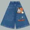Vintage JNCO American Baggy Jeans Streetwear Skateboard Pants Hip Hop Harajuku wide leg jeans Large pocket Wide Trousers jeans 240118