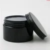 120g Black PET Cream Make Up Pot avec couvercles en métal 4oz Bouteille en aluminium noir Argent Or Rose couvercles et tampon intérieur 20pcshaute qualité Iklkd