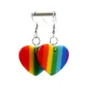 Brincos 221010280g, 12 Paar LGBT-Regenbogen-Ohrringe, Gay-Pride-Charm-Herz-Ohrringe für Damen, Modeschmuck