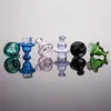 Colored Cyclone Glass Carb Cap Smoking Accessories New Spinning bubble ball 32mm OD with air hole For Quartz Banger Bowl dab oil rigs bong