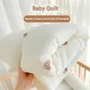 Baby Plush Norek Ket termiczny miękki polar owinę wiosenną zimę Zestaw pościeli bawełniana kołdra 150 cm kropla 240127