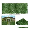 Dekorativa blommor kransar konstgjorda bladträdgård staket SNING ROLL UV Fade skyddad integritet Vägglandsca Ivy Panel Dekorativ flöde Dhiad