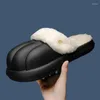 Slippers For Men Indoor Slipper Waterproof Shoes Soft And Comfortable Warm Added Cotton Platform Non-slip