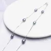 Ожерелья Ashiqi Baroque Natural Freshwater Pearl Colence Pendant для женщин с 925 серебряными серебряными украшениями моды моды
