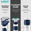 Original VGR rasoir électrique sec humide pour hommes barbe Rechargeable rasoir électrique 3D flottant Machine à raser Lithium 240124