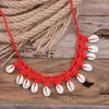 Choker Böhmische Muscheln Halsketten Für Frauen Handgefertigte Gewebte Seilkette Perlen Halskette Sommerschmuck Mädchen Freundschaftsgeschenke