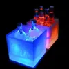 Baldes de gelo e refrigeradores LED Balde RGB Cor Dupla Camada Quadrada Bar Cerveja Mudando Vinho Durável 3 5 L For2535