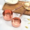 Measuring Tools 4pcs/Set Stainless Steel Cups Kitchen Dosing Spoons With Wooden Handle Baking Cooking Bartending Set