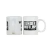 Kaffemuggkopp med Dunder Mifflin Office-Worlds Boss 11 oz roligt keramiskt kaffete kakao mugg unik kontorspresent T200104255M