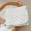 Двухслойное детское банное полотенце, хлопковое одеяло для новорожденных, ультраабсорбирующее пеленальное одеяло, муслиновое одеяло для пеленания 240127