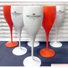 Moet Cupsアクリルの壊れやすいシャンパンワイングラスプラスチックオレンジホワイトチャンドンワインアイスインペリアルゴブレット320y