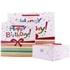 Confezione regalo 5 pezzi Buon compleanno Sacchetto di carta Kraft ecologico con manici Confezione riciclabile per negozi2007