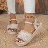 Sandals Bow Print Random Rome Women Shoes Beach Dress Slippers 2024 Summer Designer Walking Flip Flops Slides Mujer Zapatos