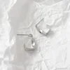 Boucles d'oreilles à tige en argent sterling S925, aiguille, personnalité, niche, tempérament, métal, art tordu, vêtements quotidiens, vente aux enchères de rue, cadeaux d'oreilles