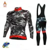 Men's Tracksuits 2024 Raudax Camouflage Winter Thermal Fece Cycling Clothes Mens Jersey Suit Outdoor Riding Bike MTB Clothing Bib Pants SetH24130