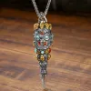 Necklaces New Retro Buddha Pendant Male And Female Models Large Falling Magic Pestle Pendant Ethnic Style Jewelry Accessories