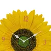 Horloges murales Horloge extérieure Non Ticking Silencieux Étanche Décoratif 12 pouces Tournesol moderne pour la pelouse de la piscine à la maison