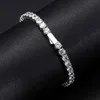 Nouveauté femmes bijoux Vvs Moissanite diamant grappe Tennis Bracelet glacé laboratoire cultivé diamant Tennis Bracelet255N