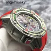 Tourbillon WatchRM Wrist Watch RMwatches Wristwatch Rm60-01 Level 5 Titanium Metal Case Date Month Time Flight Back Jump 50mm