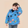 Piumino Più giacca per bambini di breve paragrafo Cartone animato con cappuccio privato caldo abbigliamento da sci per bambini in cotone