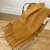 Women Thick Shawl Wraps Cashmere Scarf Winter Warm Solid Color Blanket Scarves Long Tassel Hijab Stoles Foulard Femme