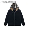 Burbery Hoodie Mens Burberies Hoodies Lattice Sweatshirts Autumn Winter Casual with A Hood Sport Jacket Cardigan Hooded Casual Burbreries Clothing Mms T Shirt Cp 96