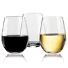 4pc / ensemble verre à vin en plastique incassable incassable PCTG verres à vin rouge tasses tasses réutilisables transparents jus de fruits tasse à bière Y191E