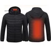 Down herenparka's Warme winter Heren verwarmde jas USB Elektrische batterij Verwarming Capuchon Outdoor thermische kleding Winterparka's