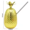 Mugs 500ml Pineapple Cups Tumbler Wineglass 3 Colors Cocktail Drinking Winebowl Uice Beer Bar Tools