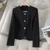 Abiti da donna Crop Blazer Cappotto per donna Primavera Autunno 2024 Moda coreana Solid manica lunga O Collo Slim Office Ladies Chic Jacket