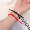 Charm Armband 1-10pcs Lucky Red Thread Armband Women Tibetan Buddhist Justerbar handvävd flätade rep knop smycken armband