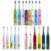 All Children Electric Toothbrush Cartoon Kid With Mini Replacement Head Ultrasonic IPX7 Waterproof Rechargeable Sonic