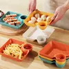 Dinnerware Sets 3 Pcs French Fries Tray Plastic Plate Dinner Plates Paper Fired Pp Dumpling Serving