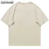 T-shirty męskie harajuku men tshirt japoński kota graficzna koszulka 2023 Summer moda hip hop swobodny bawełniany koszulki tee Tops para Q240130