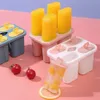 Dondurma aletleri Çıkarılabilir kapaklar ile popsicle kalıp gıda dereceli silikon buz pop kalıpları yeniden kullanılabilir kolay serbest bırakma buz pop yapmak DIY ev yapımı buz kalıbı yq240130